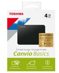 4TB TOSHIBA HDTB440EK3CB Canvio Basics 2.5" USB3.2 GEN1 + Type-C Adaptör Taşınabilir Disk